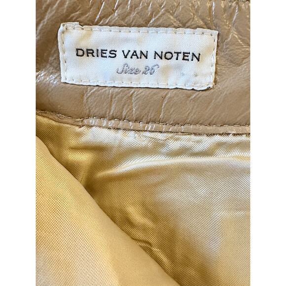 Dries Van Noten Patent Women's Leather Straight Pants - Picture 3 of 4